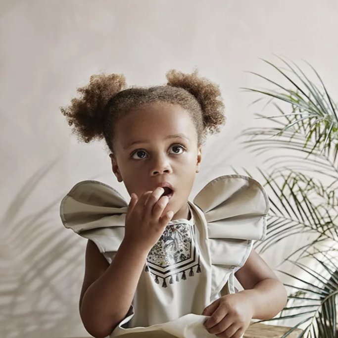 Bavoir bébé imperméable manches courtes à poche - Kassie