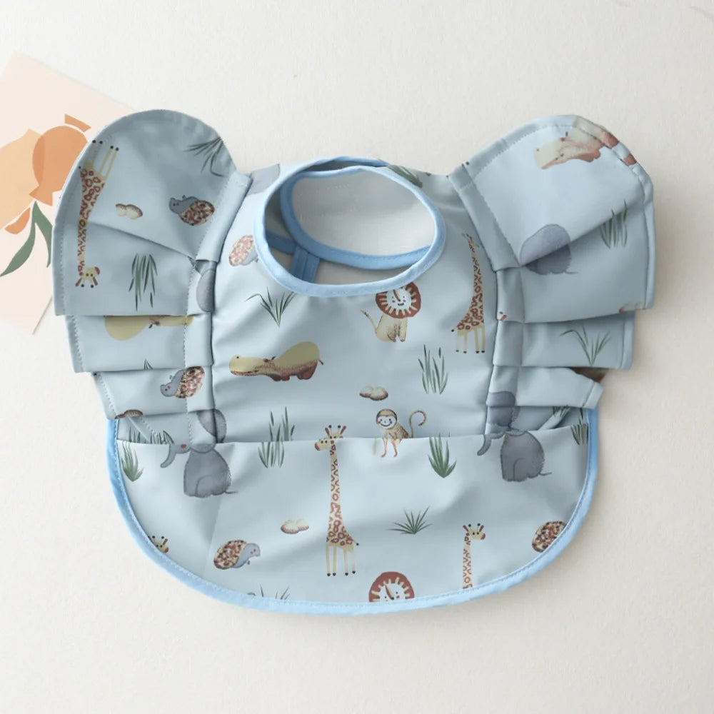 Bavoir bébé imperméable manches courtes à poche - Kassie