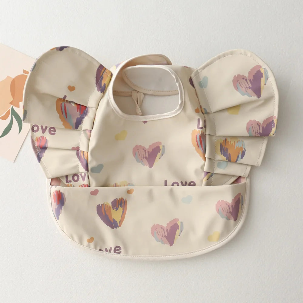 Bavoir bébé imperméable manches courtes à poche - Kassie