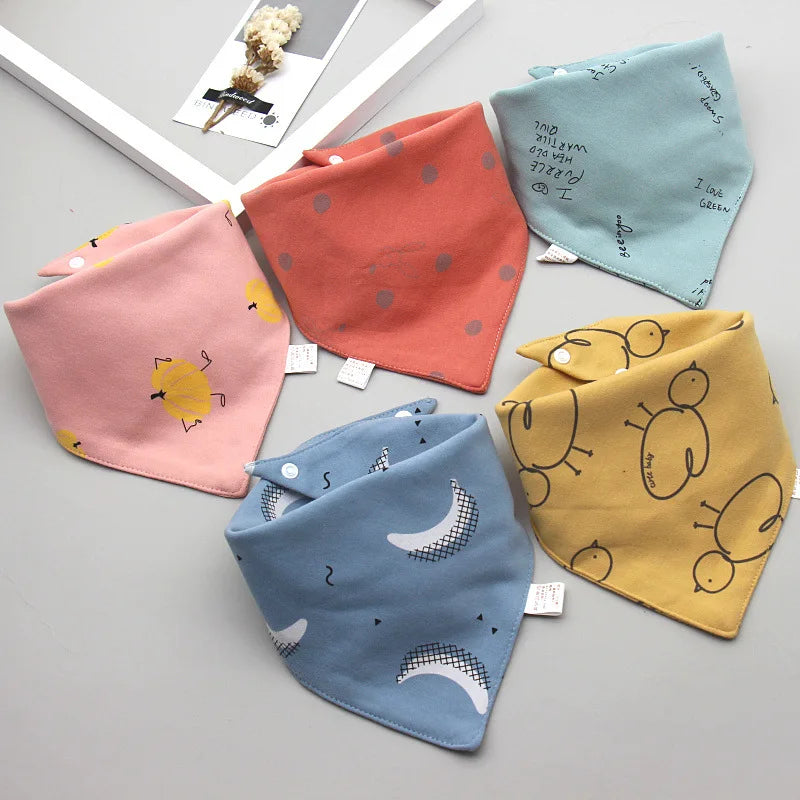 Lot de 5 bavoirs bébé en coton - Moby