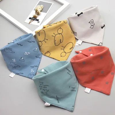 Lot de 5 bavoirs bébé en coton - Moby