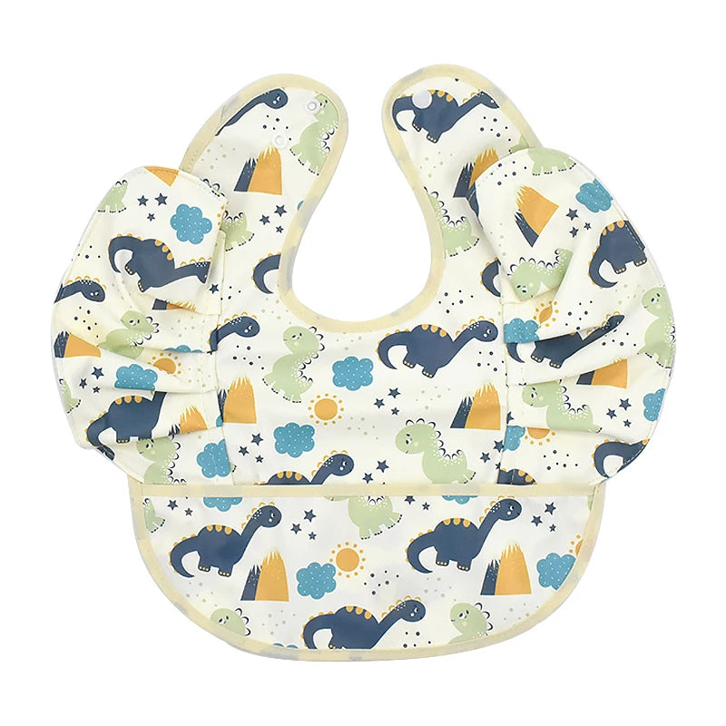 Bavoir bébé imperméable manches courtes à poche - Kassie