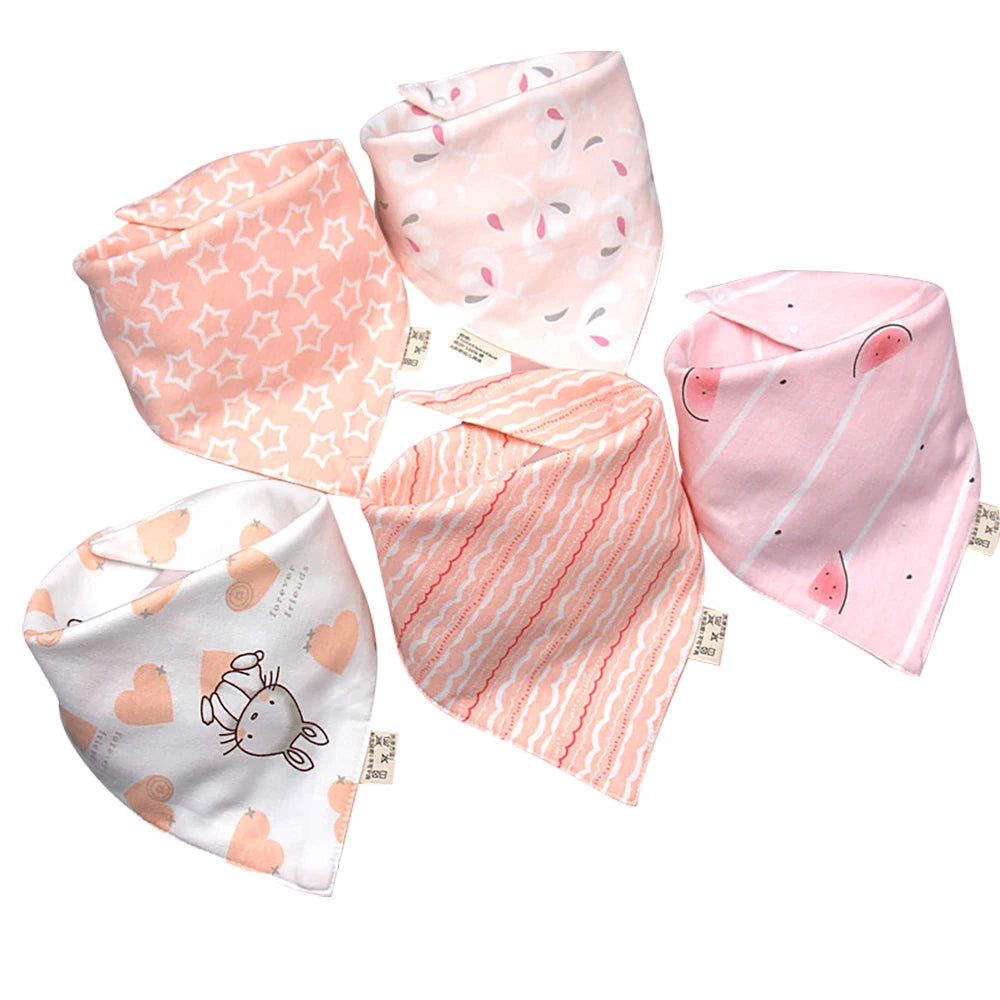 Lot de 5 bavoirs bébé en coton - Moby