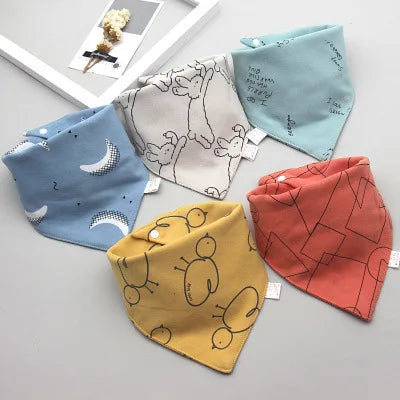 Lot de 5 bavoirs bébé en coton - Moby