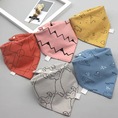 Lot de 5 bavoirs bébé en coton - Moby