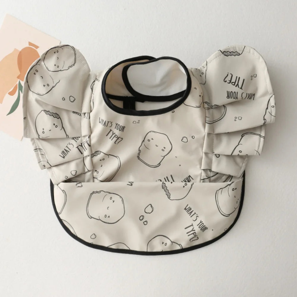 Bavoir bébé imperméable manches courtes à poche - Kassie