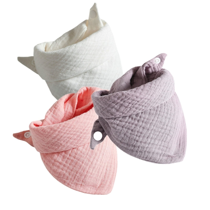 Lot de 3 bavoirs bandana en coton - Nolan