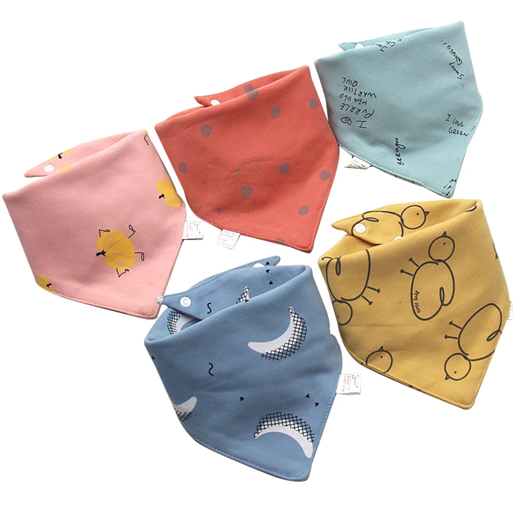 Lot de 5 bavoirs bébé en coton - Moby