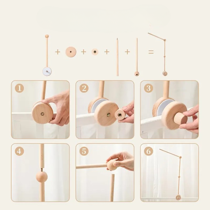 Support de mobile en bois