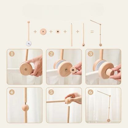 Support de mobile en bois