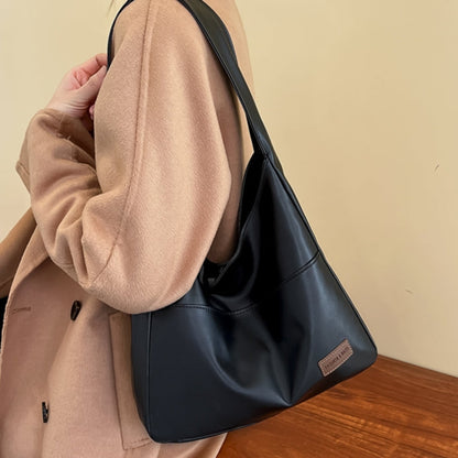 Grand sac à bandoulière noir femme - Noe