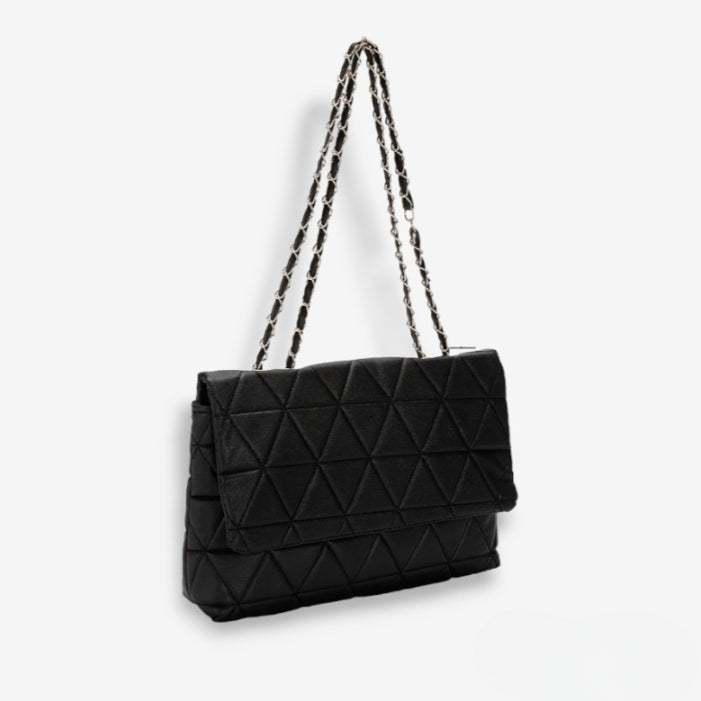 Sac à bandoulière carré noir femme - Belli