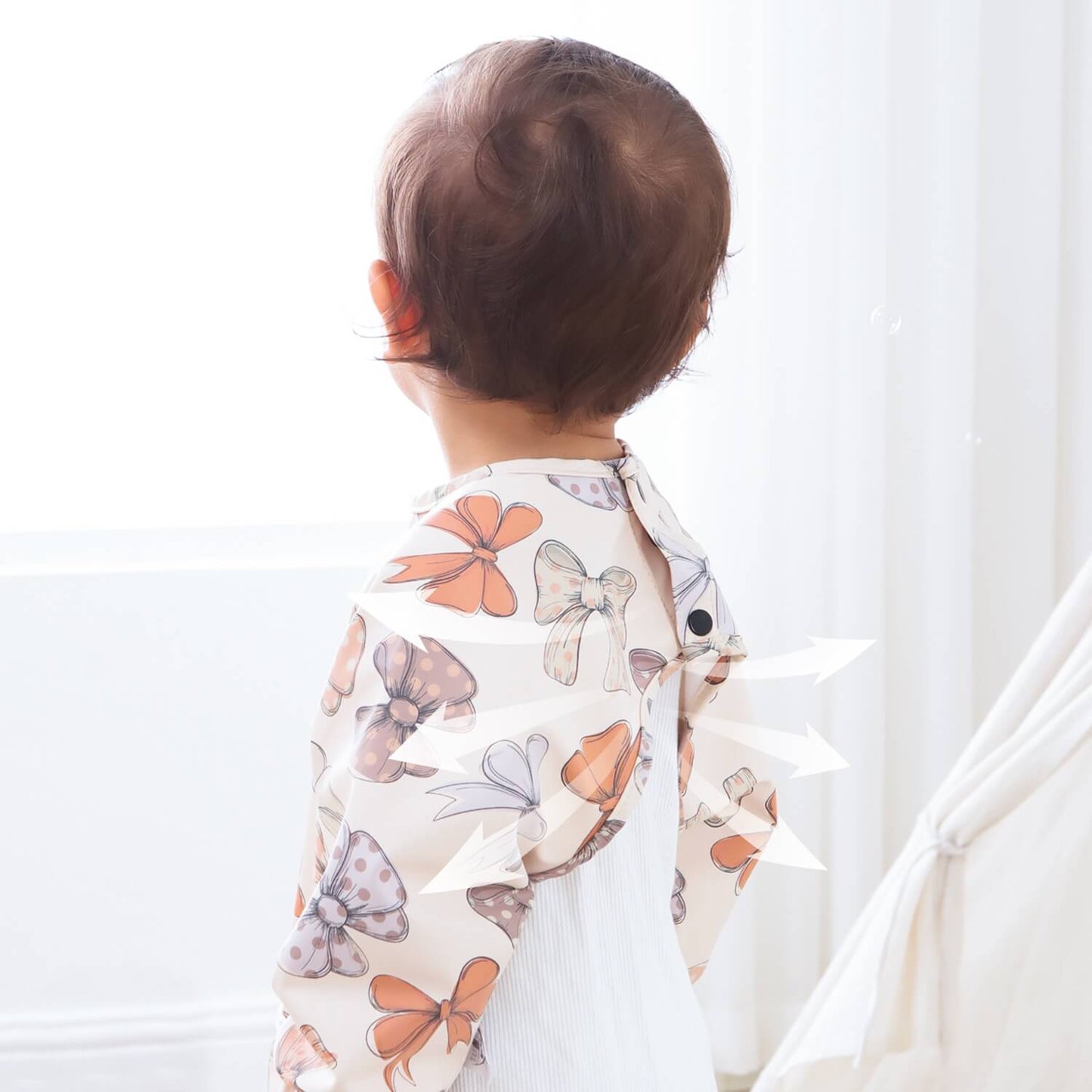Bavoir bébé manches longues à poche - Bibs
