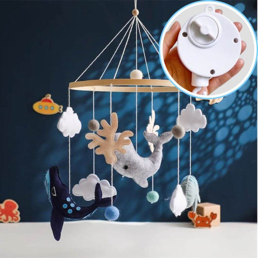 Mobile Bébé avec Boîte à Music - Baleine