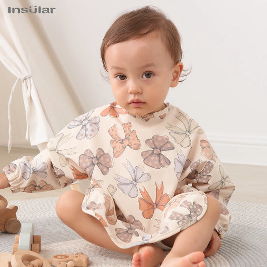 Bavoir bébé manches longues à poche - Bibs