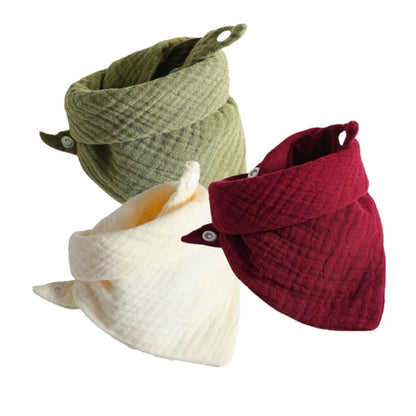 Lot de 3 bavoirs bandana en coton - Nolan