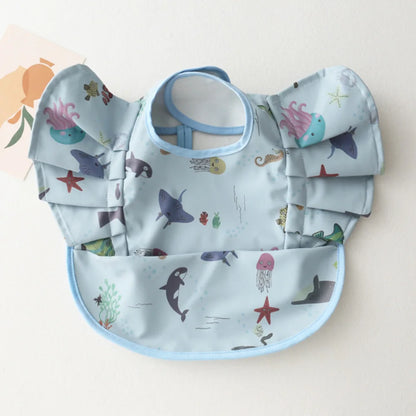 Bavoir bébé imperméable manches courtes à poche - Kassie