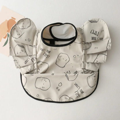 Bavoir bébé imperméable manches courtes à poche - Kassie