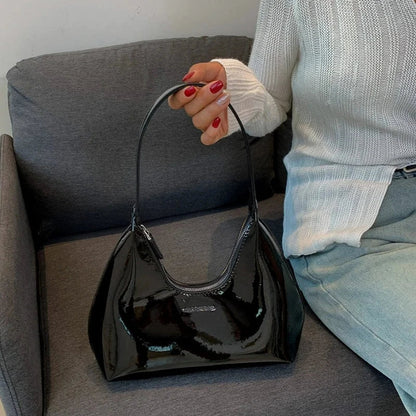 Sac à main bandoulière en cuir verni - NONA