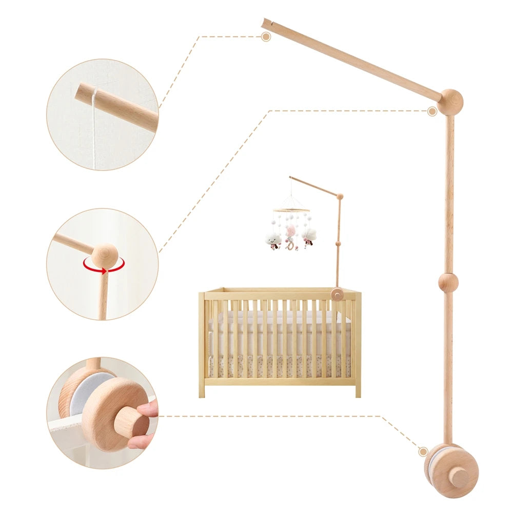 Support de mobile en bois