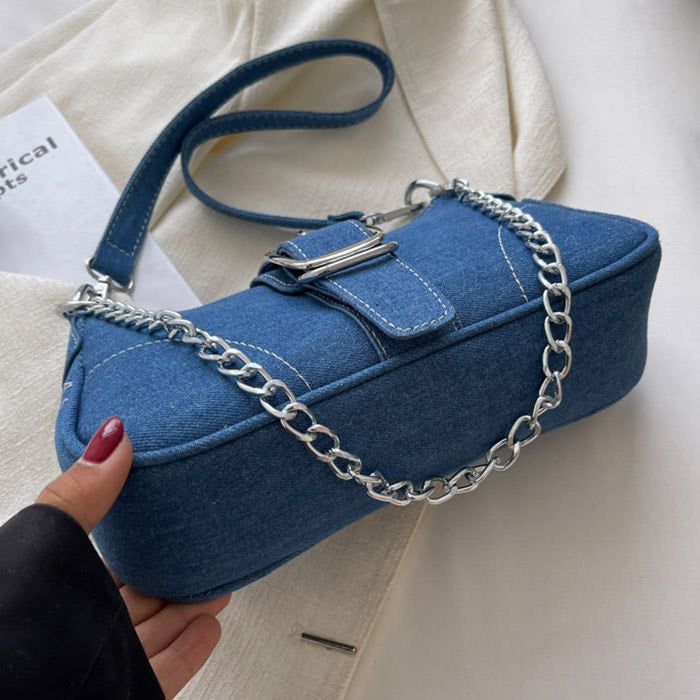 Petit sac bandouilère en jean femme - SHINE